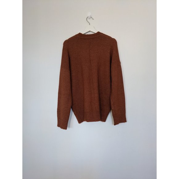 Oak + Fort Burnt Orange Oversized Sweater (Size: XS) - Picture 2 of 4